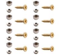 8pcs Sturdy Brass Screw Caps Accessory for Furniture Assembly Tapping Designs Smooth Hemispherical Covers Daily Use Mirror Screw Caps