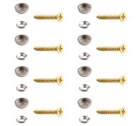 8pcs Sturdy Brass Screw Caps Accessory for Furniture Assembly Tapping Designs Smooth Hemispherical Covers Daily Use Mirror Screw Caps