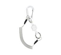 8PCS Supporto di rilascio della rete magnetica con cordino a spirale Strumenti for la pesca a mosca Magnete Moschettone Fibbia veloce Accessori for corda antigoccia Per Lavoro(White)