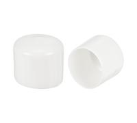 8Pcs Tappi in Gomma Bianchi 37mm per Inserti Rotondi Vinile Flessibili