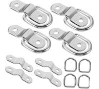 8pcs Tie down Anchor d Anelli per Rimorchio Camion Letto Ganci 1/4 d Anello Piastra di Montaggio per Cinghie Barca e Gancio di Traino Accessori Auto Dexterous e professionale