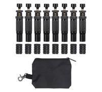 8PCS Tire Deflator Valve Kit, Adjustable Auto Stop 10-30 PSI Screw - On Tyre Air Down Tool for Off - Road 4x4 Vehicles, Copper Core with ABS Housing