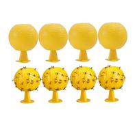 8pcs trappole appiccicose gialle per moscerini vegetali, 3.2x3, 2 trappole adesive per la mosca della frutta adesiva, sfera per catturare a mosca sicura per cucina, negozio di frutta per moscerini