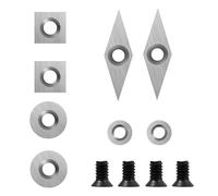 8Pcs Tungsteno Carburo Taglierini Inserti Set Per for Legno Tornio Strumenti