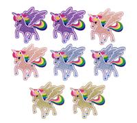 8pcs unicorno ricamato toppa patch bella applique vestiti abito