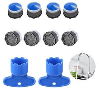 8Pezzi Aeratore Rubinetto,(M18,5), Filtri Rubinetti, Con Chiave per Ugello di Miscelazione, Filtri Rubinetti Lavandino con 2 Pezzi Chiavi, Filtro Rubinetto Acqua per Cucina Bagno
