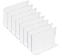 8Pezzi Divisori per Trasparenti Organizer per Armadi e Scaffali Separatori Multifunzionali per Librerie e Cucine Facili da Installare e Resistenti per Organizzazione e Classificazione