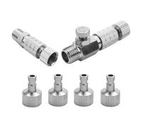 8Pieces Aerografo Adattatore Set Rilascio Accoppiamento Scollegamento
