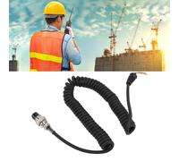8Pin Coiled Microphone Cable Compatible with General Ham Radios (Various Models)