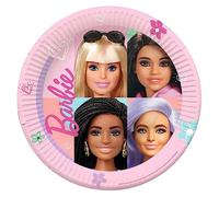Amscan Piatti di carta Barbie Sweet Life licenza ufficiale 23 cm Rosa 8 pz