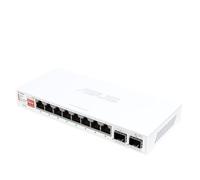 ASUS QG-U1080 - Switch non gestibile a 8 porte 2,5G e 2 porte 10G SFP Plus, 4 modalità intelligenti, hub di rete domestica, separatore Ethernet, Plug and Play, facile configurazione, silenzioso