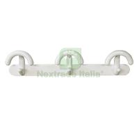 8PZ APPENDIABITO CON 1 2 POMOLO 3 POSTI (CM. 46,5X11,5 H) BIANCO: