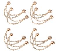 8pz Clip Magnetiche Multifunzione Abbigliamento, Clip Bottone Magnetico Catena Spille Magnetiche Abbigliamento Clip Stringere Vita Pantaloni Camicia Gonna Pantaloni Vestito(Oro)