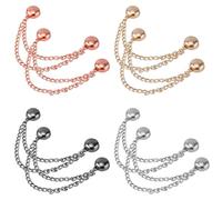 8pz Clip Magnetiche Multifunzione Abbigliamento, Clip Bottone Magnetico Catena Spille Magnetiche Abbigliamento Clip Stringere Vita Pantaloni Camicia Gonna Pantaloni Vestito(4 Colori)