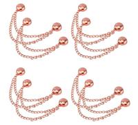 8pz Clip Magnetiche Multifunzione Abbigliamento, Clip Bottone Magnetico Catena Spille Magnetiche Abbigliamento Clip Stringere Vita Pantaloni Camicia Gonna Pantaloni Vestito(Oro Rosa)