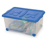 8PZ CONTENITORE CON RUOTE E COPERCHIO 60X40H28 CM: