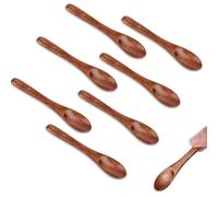 8pz Cucchiai di Legno Piccoli, 10cm Cucchiaini Minuscoli di Legno Mini Cucchiaini per Condimenti Cucchiaini per Miele per Barattoli di Spezie Sale Miele Caffè Latte Utensili da Cucina