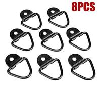 8Pz Gancio V-Ring Nero Per Fissaggio Heavy Duty Con Occhiello Di Tensione