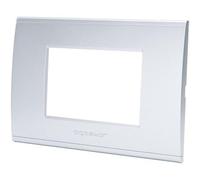 8PZ PLACCA COPRIFRUTTI ABL ARGENTO POSTI 3 MM 120X85