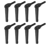 8pz Regolabile Serraggio Leva Maniglie M8 x 20mm Maschio Filettatura, Nero
