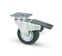 8PZ RUOTA GIREVOLE PER MOBILI+FRENO ART.160BIS MM.60 PIASTRA MM. 40X40: