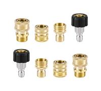 8pz Set Adattatori Idropulitrice, Adattatore per Idropulitrice Connettori Girevoli Filettati M22-14mm a 3/8'' Fast Connect, Filettato da 3/4" a Sgancio Rapido Raccordi per Idropulitrice