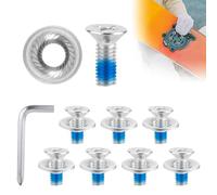 8pz Set di Viti per Attacchi per Snowboard, Viti di Montaggio per Snowboard con Cacciavite Parti di Ricambio per Attacchi per Snowboard Accessori per Snowboard per Sci e Sport All'Aria Aperta