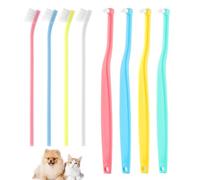 8pz Spazzolino per Cani e Gatti, 2 Stili Setole Morbide Spazzola per la Pulizia dei Denti dei Gattini Micro Testina Spazzolino per Animali Domestici per Cuccioli Gattini