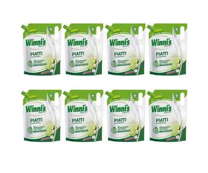 8pz WINNI'S Piatti Detersivo concentrato Ecoricarica Lime & Fiori di mela 900ml