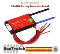 8S 24V 20A LiFePO4 Lithium Battery Protection Board BMS PCB Board with Balance
