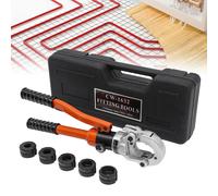 8T 360 ° Pinza per crimpare tubi idraulici in rame con testa girevole CW-1632 V Set -5 matrici -12, 15, 18, 22, 28 V Set
