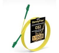 8ternityFiber Cavo in fibra ottica LC/APC a LC/APC 50M/164FT, Fibre Optic Cable Simplex Singlemode 9/125 µm, Lunghezza opzioni: 1m-50m, 2mm LSZH