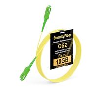 8ternityFiber Cavo in fibra ottica SCA a SCA 0.5M/1.6FT, OS2 Fibre Optic Cable Simplex Singlemode 9/125 µm, Lunghezza opzioni: 0.5m-50m, 2 mm LSZH