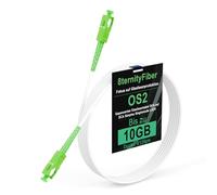 8ternityFiber OS2 Cavo in fibra ottica 1M/3FT corazzato SCA su SCA, Armoured Fibre Optic Cable Simplex Singlemode 9/125μm per industria/esterno, lunghezza a scelta: 1m-50m, 3mm LSZH bianco