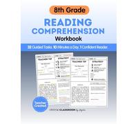 8th Grade Reading Comprehension Workbook: 32 Short Passages with Test-Style Questions for STAAR Test Prep and Summer Practice: Includes 32 Guided ... Summer Learning, & At-Home Reading Practice