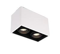8W 360° Rotatable LED Spot Lamps Ceiling Surface Mounted Spotlight Double Head Adjustable Ceiling Panel Light Downlight 3000/4000K Indoor Wall Lamps Energy,White_Neutral light-4000K