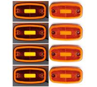 8X 12-24V Luci Indicatori Lampade Laterali LED Per Camion Rimorchio Scania Volvo