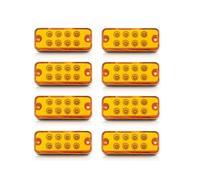 #8x 12V LED Laterali Ambra Arancione Luci Pannello Fari Camion Autobus Rimorchio