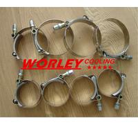 8x 2.5" inch 63mm Turbo Pipe Hose Coupler T-bolt Clamps Stainless Steel 66-74mm