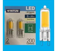 8x 2W G9 Capsula LED 200 Lumen, Istantaneo Su Lampadina Alogena Ricambio 4000K [EEK: A+]