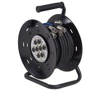 8x 3 Pole Presa XLR Professionale Stage Box Su Tamburo Cavo, 20m - SCBD10-008-20
