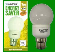 8X 7W (=30W) Lampadine CFL GLS A Risparmio Energetico B22 Baionetta BC [EEK: A]