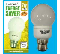 8X 7W (=30W) Lampadine CFL GLS A Risparmio Energetico B22 Baionetta BC [EEK: A]