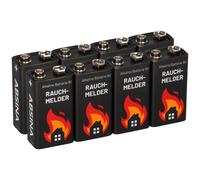 8x 9V-Block Rivelatore di Fumo Batteria per Rilevatore Strumenti Misura