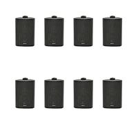 8x Adastra background altoparlante nero 100V 60W PA sistema