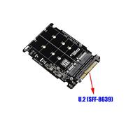 8X Adattatore da SSD M.2 un U.2 Adattatore 2In1 M.2 NVMe e -Bus NGFF da SSD un PCI-e U.2 SFF-8639 Convertitore PCIe M2, con Shell