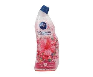 8X Ambi Pur WC Gel 0,75L Rosa Hibiscus Profumo Pulitore Per Toilette