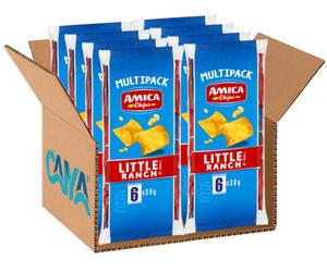 8X Amica Chips Little Ranch Snack di Mais Multipack 180g