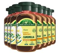 8x Antica Erboristeria Shampoo Addolcente alla Camomilla per Capelli Delicati Formula Vegana Senza Siliconi e Coloranti - 8 Flaconi da 250ml