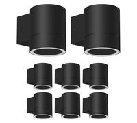 8x applique BIDO per esterni IP44 downlight nero opaco rotondo 1x GX53 max.